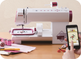 IJ521, compact embroidery sewing machine