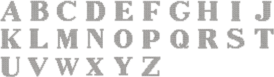 USBメモリ内蔵刺しゅうデザイン クロスステッチ文字(Cross Alp)
