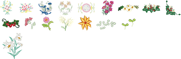 USBメモリ内蔵刺しゅうデザイン Flower
